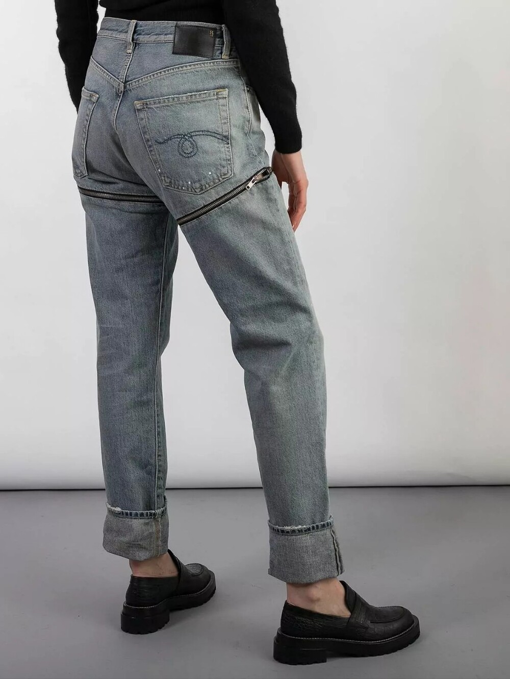 Nwt R13 zipper jeans - Picture 4 of 12